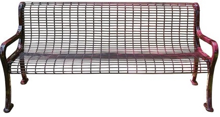 Roll Form Wire Bench with Back